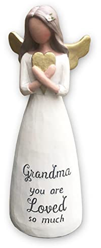 Angel Figurine Ornament Collectible Figure Gift for Grandma Birthday Christmas or Mothers Day with Thoughtful Words and Sentimental Verse Guardian Angel