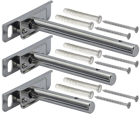 Stahlia Tablarträger unsichtbar Regalbodenträger 7,5cm Metall (2 Stück) verdeckte Regalhalterung Regalbrett Halterung Wandhalterung Regal Wandregal schwebend