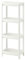 MAC VESKEN Shelf Unit Regal Large Metal Shelves, Thin Shelf Bathroom White Corner Shelf Unit Floor Standing, Storage Organizer for Home Bathroom Living Room, 36x32x100 CM