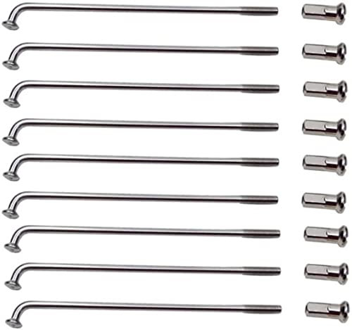 QQY 10G Speichen Bike Speichen 20pcs 10G Speichen mit 12mm Nippel 45-220mm Fahrrad Speichen für E-Bike Motorrad (70mm)