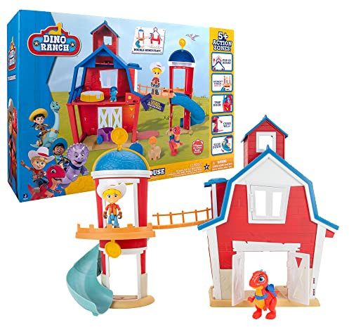 Giochi Preziosi Dino Ranch – Reichhaltiges Spielset, das das Clubhaus mit 5 Spielumgebungen spielt, inklusive Zwei Mini-Figuren und Zwei Mini-Dino, Dna10000