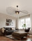 Qiaomao Vertigo Lampe Schwarz 120cm Pendelleuchte Wohnzimmer, E27 LED Kronleuchter Retro, Glasfiberstahl + Polyurethan Vintage Hut Hängeleuchte, Modern Höhenverstellbar