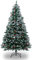 Weihnachtsbaum, 6ft/180cm Künstliche Weihnachtsbäume mit Tannenzapfen, 1000 Zweigspitzen, Grün Weißen Weihnachtsbaum, Christbaum Dekobaum, PVC Tannenbaum Christbaum, inkl. Christbaum Ständer