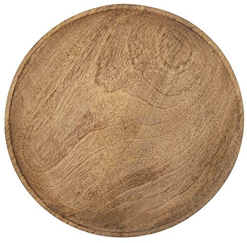 Planche à découper - Plateau de service - Plateau de service rond en bois de manguier - 30 cm