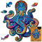 UNIDRAGON Original Holzpuzzle – magnetischer Oktopus, 700 Teile, königliche Größe, 137,2 x 157,5 cm, schönes Geschenkpaket, einzigartige Form, bestes Geschenk für Erwachsene und Kinder