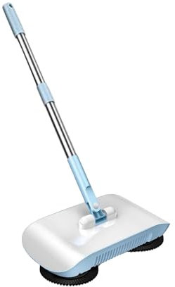 Handschieben Intelligente Kehrmaschine Haushalt Lazy Dry Sweep Nasswischaufbewahrung DREI-in-Eins-Kehrmaschine Reinigungsmaschine Für Hartbodenfliesen Wohnungen Büros (Blue, One Size)
