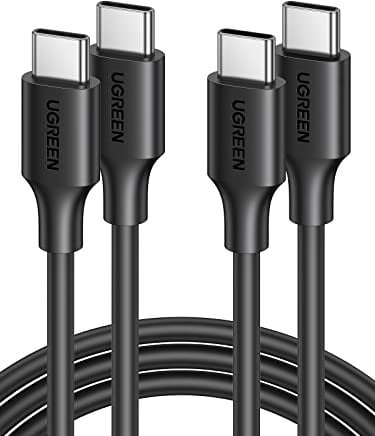 UGREEN USB C Kabel USB C 60W 2 Stück PD 3,0 PPS USB C auf USB C Ladekabel 2 Pack kompatibel mit iPhone 16/15 Galaxy S24 Pixel 9 MacBook Air iPad Pro 12,9 iPad Mini 6/Air 5 Steam Deck usw. (2M)