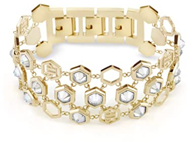 Philipp Plein Damen Armband Edelstahl IP Gold Hexagon LUX PJ5AA06BU