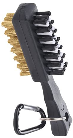 gohantee Golf Club Brush, Club Groove Cleaner, Golf Club Dual Sided Nylon and Bristle Brush, Golf Cleaning Tool for Cleaning Club Face & Groove
