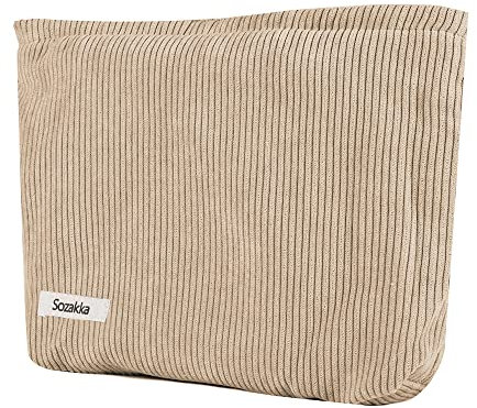 Kosmetiktasche Damen Multifunktionaler Kosmetiktäschchen Reise Makeup Tasche Portable Aesthetic Bag Kulturbeutel Schminktasche Taschen Organizer für Handtasche für Reisen,Alltag-Aprikosenfarbe
