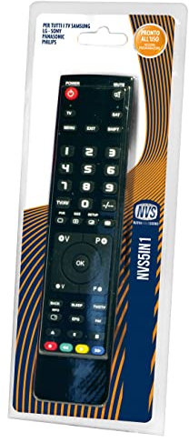 Telecomando di ricambio universale compatibile con tutti i TV e SMART TV di marca LG PANASONIC PHILIPS SAMSUNG SONY pronto all'uso non richiede programmazione