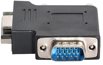 xiwai Vertical Flat Male to Female Left Angled 90 Degree VGA SVGA Extension Adapter Black