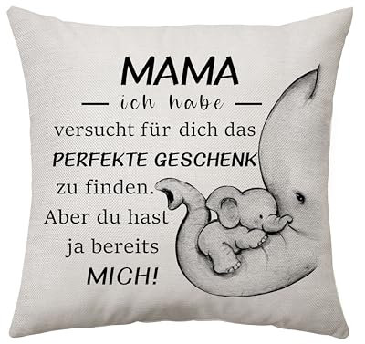 Aconesong Beste Mama Kissenbezug - Geschenk von Tochter Sohn für Muttertag, Weihnachten, Geburtstag - Deko