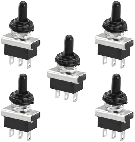 Heschen Kippschalter, KN3D-103, Ein/Aus/Ein (On/Off/On) Schalter, 25A 12V, 3-polig rastend mit wasserdicht (5)