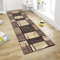WTHYGB Teppich Läufer 60x300cm für Flur Küche Wohnzimmer Schlafzimmer, 6mm Dicke Küchenläufer, rutschfest Polyester Dauerhaft Waschbar Teppichläufer, Geometrische Muster, Anpassbar