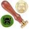 DELORIGIN Waschbär Wachsstempel Tierwachs Siegelstempel 25mm Messingkopf Stempel Mit Holzgriff Retro Wachssiegelstempel Für Geschenkverpackungen Umschläge Karten Briefe Halloween Weihnachten