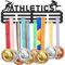 SUPERDANT Leichtathletik Medaillenhalter Laufsport Rennen Medaillen Aufbewahrung Rack Hürdenlauf Wandhalterung Eisen Bandhaken Medaillen Halter Auszeichnungen Bänder Halter Für Läufer Spieler