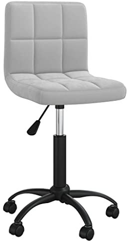 THOYTOUI Esszimmerstuhl Drehbar, Essstühle Esstisch stühle Küchenstühle Arbeitsstuhl Geeignet für Speisesaal Küche Aufenthaltsraum Atelier Hellgrau Samt