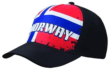 SABBOT Fan Unisex Kappe, Nationale Farben, Verstellbare Basecap, Schirmmütze, Trucker Kappe, Modisches Accessoire, Leichtgewicht, Schnelltrocknend, Bequem (Norwegen)