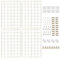 CIKLCIX Metal Grid Wall Panel, Wire Grid Photo Display Organizer, 17.3×11.8 Gold Wire Board Grid Wall, Grid Picture Frame, 4-Pack Wire Mesh Memo Board with Clips and Hooks