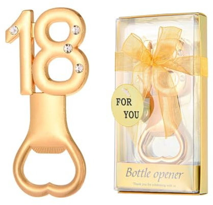 LuLiyLdJ Or Ouvre Bouteille Décapsuleur Décapsuleur Personnalisé pour Maison, Cuisine, Bar, Cadeau de Bricolage, Cadeau 18ème Anniversaire, Magnétique