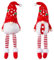Waterice 2 Pack Weihnachtsplüsch Xmas Elf & Gesichtslose GNOME Dekorationspuppen - Cartoon Weihnachtsmann mit langem Bart für Zuhause Xmas Deko