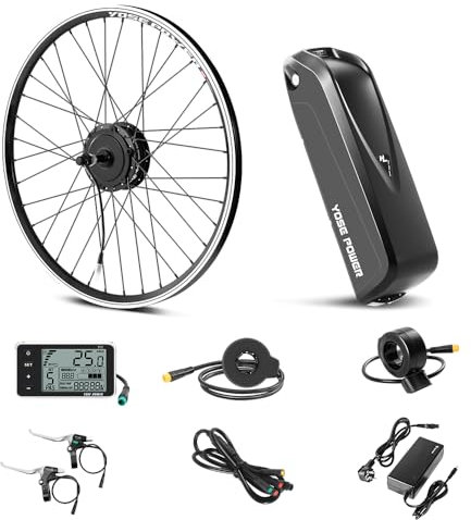 YOSE POWER Ebike Kit de Conversion 28(700C) Moteur arrière de vélo électrique 36V250W pour Roue Libre avec contrôleur intégré 36V 18Ah