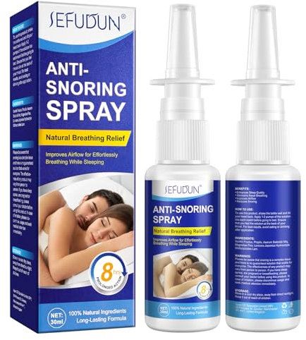 Anti Schnarch Nasenspray 30Ml, Natural Stop Snoring, Verbessert Den Luftstrom, Lindert Nasenverstopfung, Verbessert Die Ursache Des Schnarchens, 8 Stunden Verlängerte Wirkung