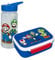Scooli - Set de Regalo de vajilla para niños Super Mario - Set Compuesto por Fiambrera y biberón - Ideal para el Colegio o la guardería - a Partir de 4 años - de plástico - sin BPA