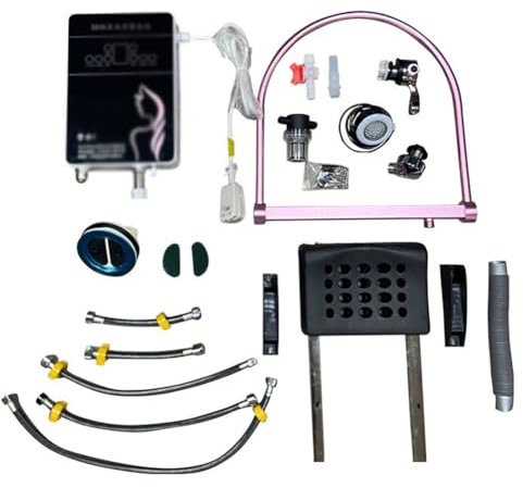 PA-DABAOO Head Spa Equipment Frame with Pump, Japanese Head Spa Equipment Hair Salon Water Circulation Rack for Shampoo Bowl,Water Circulation Frame for Most Salon Massage,Pink