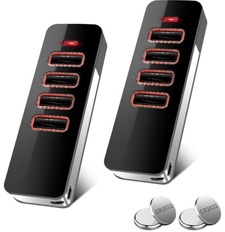 Wvoillty Lot de 2 Télécommande porte de garage 868 MHz - Télécommande à 4 canaux - Compatible avec Sommer 4018V000, 4019V000, S10019-00001 - Rolling Code