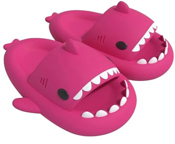 corimori Hai Badeschuhe, Haifisch Badeschlappen rutschfest, schnell trocknend, bequem mit Haifisch-Design (Gr. 34–43)