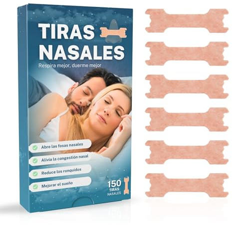 MEDINEX | 150 tiras nasales antironquidos para dormir y respirar mejor por la nariz - tamaño estandar - tiras nasales deportivas - nasal strips - tiritas nariz respirar - tiras nasales para dormir