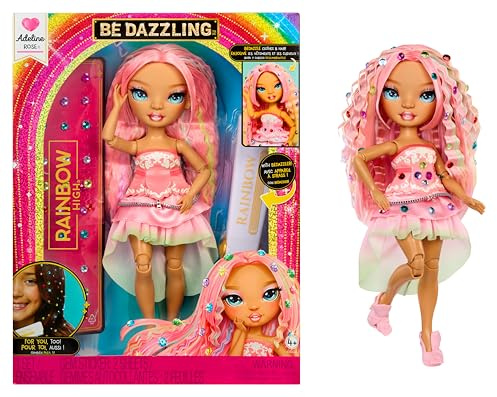 Rainbow High Be Dazzling - Adeline Rose - Pink 28cm Fashion Doll with Bedazzling Tool, Sparkle Gems and Styling Accessories