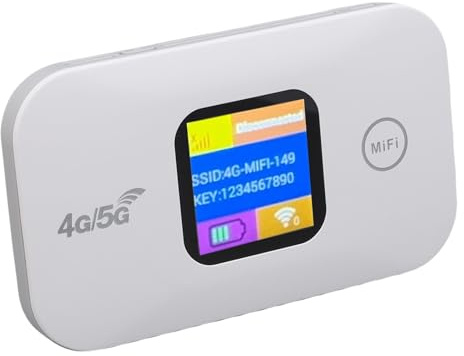 XUMIUZIY Mobiler 4G/5G Hotspot, LTE CAT4 WLAN Router mit SIM Kartensteckplatz, LED Anzeige, 300 Mbit/s Highspeed, 10 Verbundene Geräte, Tragbarer WLAN Hotspot für Reisen, Camping