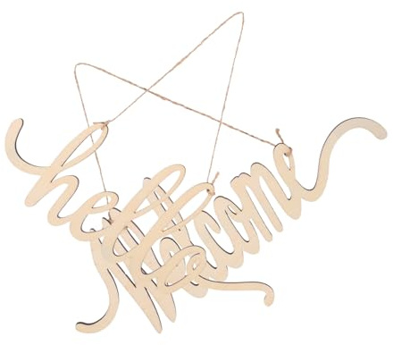 INOOMP 2ensembles Lettres Bois pour Loisirs Créatifs Décoration Murale Bois Panneaux de Bienvenue Ornements Alphabet Style Champêtre