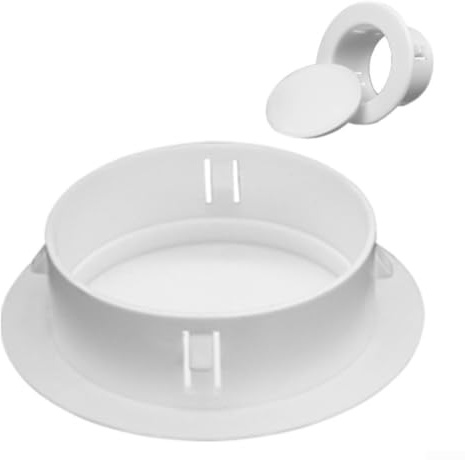 TDCuizent Cache-trou mural décoratif et bouchon d'aération rond en maille en plastique pour climatisation et ventilation pour intérieur et extérieur (120 mm)
