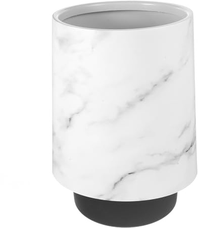 AKOOSY Poubelle Plastique Motif Marbre Double Couche Bac Déchets Stable pour Cuisine Salon Bureau Salle de Bain Rangement Ordures Pratique