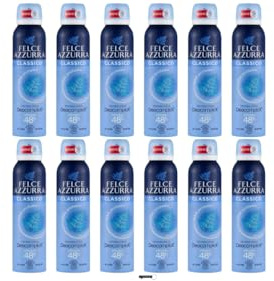 Felce Azzurra Classico Deodorante Spray Unisex 48H Protezione Deocomplex Tecnologia 150ml Confezione da 12 + Italy Shop Portachiavi Gratis