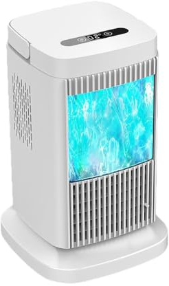 Portable air conditioner, quiet fan, micro-semiconductor air conditioner, mini fridge with Northern Lights effect, for living rooms, bedrooms and flats