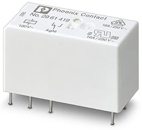 PHOENIX CONTACT REL-MR-120AC/21HC Steckbares Miniaturleistungsrelais mit Leistungskontakt für Hohe Dauerströme, 1 Wechsler, 120 V AC Eingangsspannung, 10 Stück