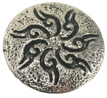 Creative-Beads Click-it Button, Charm, Druckknopf, 18mm, f. Armbänder, Gürtel etc., silver/Black, Hopi