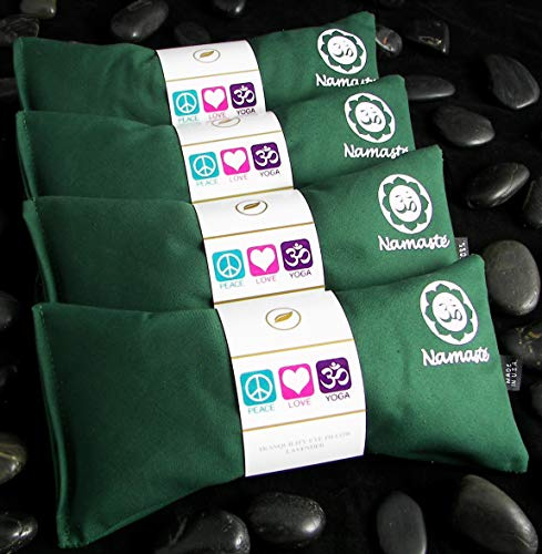 Happy WrapsÃ‚® Yoga Lavender Eye Pillows - 4 Pieces - Green Cotton by Happy WrapsÃ‚®