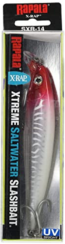 Rapala Unisex-Adult X-Rap Saltwater Angelköder-Angelzubehör für große Raubfische-Salzwasser-Köder für alle Fischarten Locken, Red Head UV, 12cm