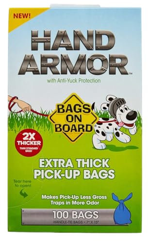 Bags on Board Hand Armour Kotbeutel Extra Stark - 100 Beutel Mit Griff, 3203940030, blau, 100 kotbeutel
