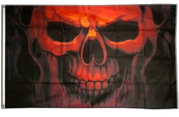 Flaggenfritze Fahne/Flagge Totenkopf Geist + gratis Sticker