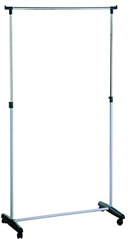 Premier Housewares Clothes Hanging Rail Chrome Finishing Heavy Duty Clothes Rail Clothes Rails on Wheels Chrome Clothing Rails Clothing Rack 165x85x43