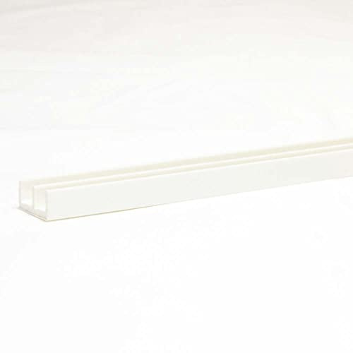 Terra Exotica Glasführungsprofil weiß 4 mm - 100 cm unten - Glasführungsprofil für Terrarium Schiebetüren – Kunststoff Führungsschiene für 4 mm Glas
