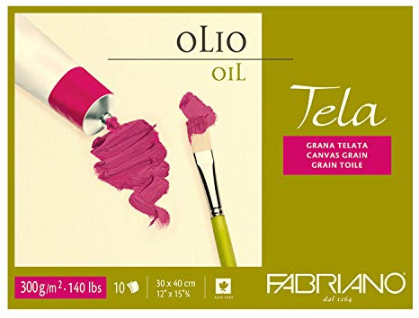 Fabriano - Tela - 68003040 - Oil Paper Pad - 30 x 40 cm - 300 gsm - 10 Sheets - White