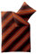 aqua-textil Concept Bettwäsche 155 x 220 cm Mikrofaser Bettbezug Mila Streifen Orange Braun
